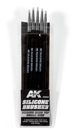 AK Interactive 9085 - Interactive Medium Tip Small Size Silicone Brushes