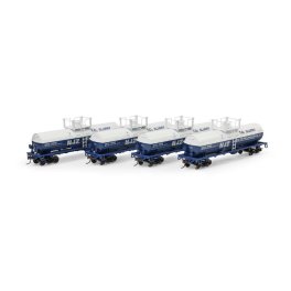 Athearn 1310 -HO 42' Chemical Tank, GATX #82532 / 82534 / 83492 / 83496 (4)