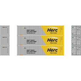 Athearn 140-16392 - HO 40ft Low-Cube Container - EASU (3 Pack) #2