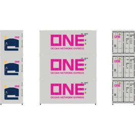 Athearn RTR 17730 - N Scale 20ft Reefer Container - ONE (3pk)
