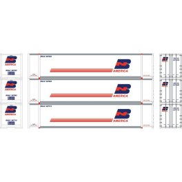 Athearn 19142 - HO 48' Containers, BNAU #287532 / 287663 / 287715 (3)