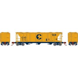 Athearn 28347 - N Scale PS-2 2893 3-Bay Covered Hopper - Chessie C&O #2063