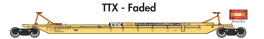 Athearn 64011 HO Scale - RTR 57Ft trinity 3-unit Spine Car - TTRX/Faded Logo #360823