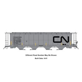 Intermountain 45141-02 - HO 59Ft 4-Bay Cylindrical Covered Hopper - Canadian National #382015