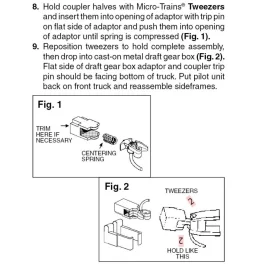 Micro Trains 001 35 000 - N Scale Locomotive Coupler Conversion Kits -- Con-Cor PA-1 Powered