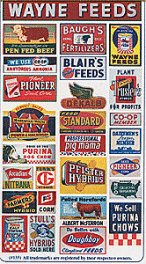 Blair Line 135 - HO Scale Vintage Feed & Seed, Storefront & Advertising Signs
