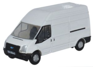 Oxford Diecast NFT006 - N Scale Ford Transit Van w/Long Wheelbase & High Roof (White)