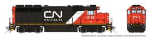 Rapido 40012 - HO EMD GP40R - DCC Ready - Canadian National (Ex-IC) #3106