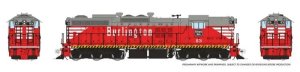 Rapido 50222 - HO EMD SD9 - DC/Silent - Chicago, Burlington & Quincy #831