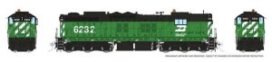 Rapido 50628 - HO EMD SD9 - DCC & Sound - Burlington Northern #6232