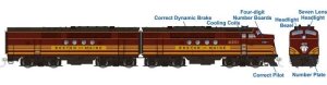 Rapido 53511 - HO EMD FT A+B Set - DC/DCC/Sound - Boston & Maine (B&M Maroon Scheme) #4212A + 421...