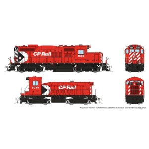 Rapido 54515 - HO GP9u Mother+Slug (DC/DCC/Sound): CP - Multimark: #1596 + #1014