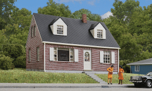 Walthers Cornerstone Brick Cape Cod House