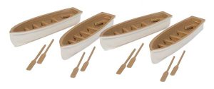 Walthers SceneMaster 4163 - HO Row Boat (4pk)
