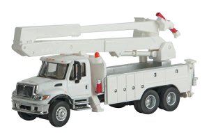 Walthers SceneMaster 11753 - HO International 4300 Utility Truck w/Bucket Lift  - Assembled - Whi...