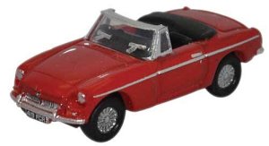 Oxford Diecast NMGB001 - N Scale MG MGB (Tartan Red)