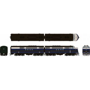 Rapido 1004510 - HO Scale EMD FT A+B (DC/DCC/Sound): B&O - Blue & Gray: #107A + 107AX