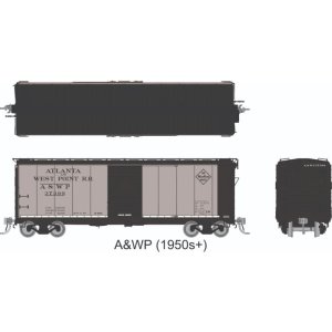 Rapido 1011006-6 - HO 1937 AAR 40' Boxcar - Round Corner: Atlanta & West Point - Silver: Single C...