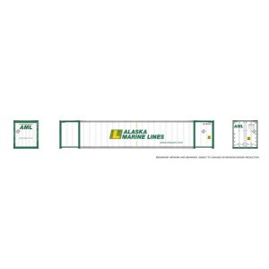 Rapido 1069001 - HO 53' high-cube Container (2-pack): Alaska Marine