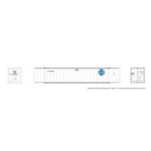 Rapido 1069003 - HO 53' high-cube Container (2-pack): ATSF