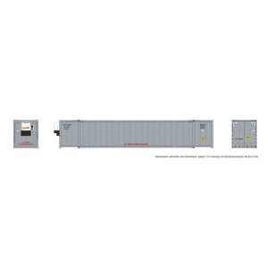 Rapido 1069008 - HO 53' high-cube Container (2-pack): CP - Grey, data