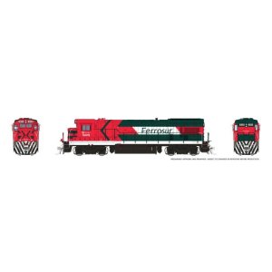 Rapido 1074505 - HO SCALE GE B23-7 (DC/DCC/Sound): Ferrosur - Red & Green: #10019