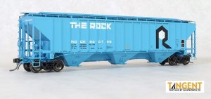 Tangent Scale Models HO 11228-07 PS4750 Covered Hopper ROCK -Delivery Blue 6-1978- #800718