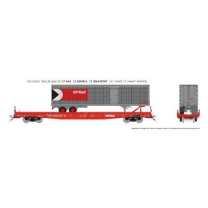 Rapido 1130503-6 - HO Marine Industries Piggyback Flatcar: CP Rail: Single Car w/ 45' Trailer: #5...