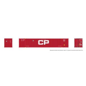 Rapido 1141001 - HO 53' Outside-Braced Container (2-pack): CP - Red