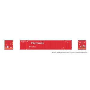 Rapido 1141002 - HO 53' Outside-Braced Container (2-pack): Ferromex - Red