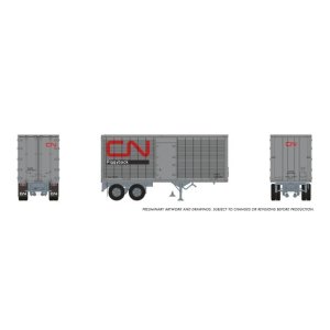 Rapido 1146010 - HO 26' Can-Car Trailer: CN Piggyback: #260065