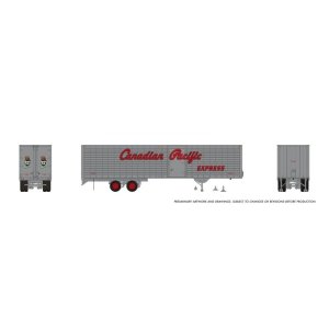 Rapido 1146035 - HO 40’ Fruehauf Fluted Side Volume Van: Canadian Pacific Express: #591X