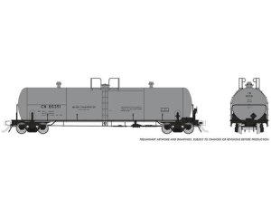 Rapido 135013 - HO PROCOR 20,000 Gallon General Purpose Tank Car - CN - Company Service / Era: 19...