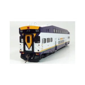 Rapido 146019 - HO BiLevel Commuter Car - WCE: Set #2 (Cab: 104 Coaches: 301, 305)