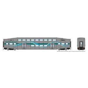 Rapido 146044 - HO BiLevel Commuter Car: Metrolink - Ribbon: Set #1 (Cab: 632 Coaches: 101 136)