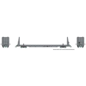 Rapido 147097 - HO 66ft Bulkhead Flatcar - Undecorated (Early Version)