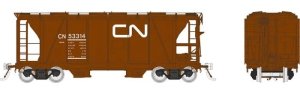 Rapido 149011-2 - HO Enterprise 2-Bay Covered Hopper - Canadian National (MOW Red) #53315