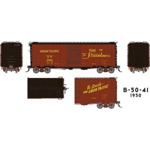 Rapido Trains 154004 - HO 40Ft B-50-41 Boxcar - Union Pacific, Delivery Scheme (6 pkg) #2