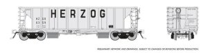 Rapido 158009 - HO NSC Ballast Hopper - Herzog (Early) (6pkg)