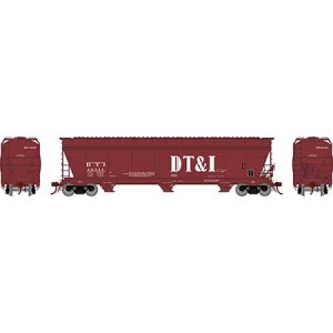 Athearn Genesis G15854 - HO ACF 4600 3-Bay Centerflow Hopper - DT&I/Brown #10311