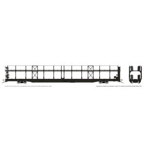 Rapido 1024099 - HO NSC 89' Bi-Level Autorack: Painted/Unlettered Black: Single Car