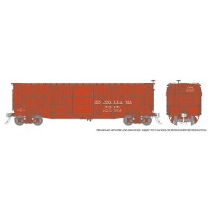 Rapido 177004-6 - HO PRR X23 Boxcar: PRR - Pre-1920 Scheme: Single Car #538343 - FINAL SALE