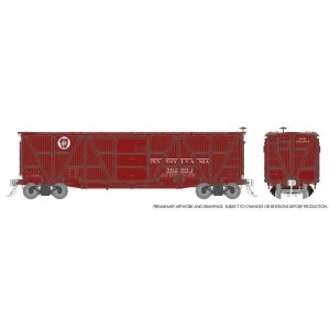 Rapido 177005-4 - HO PRR X23 Boxcar: PRR - Circle Keystone: #562395 - FINAL SALE