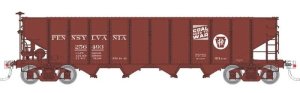 Rapido 178004-6 - HO H21A 4-Bay Hopper - Pennsylvania (PRR Red, Circle Keystone w/ Coal Slogan) #...