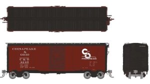 Rapido 180001 - HO 1937 AAR 40Ft Boxcar - Square Corner Ends - Chesapeake & Ohio C&O (6pkg)