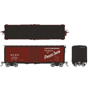 Rapido 181002-6 - HO 1937 AAR 40' Boxcar - Round corner: DL&W - Phoebe Snow: Single Car #51383