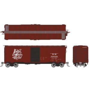 Rapido 181005-4 - HO 1937 AAR 40' Boxcar - Round corner: NH - Script: Single Car #30084