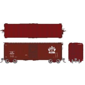Rapido 182001-4 - HO 1937 AAR 40' Boxcar: CNR - White Leaf Herald: Single Car #484487