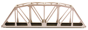 Atlas 594 - HO Scale 18" Through-Truss Bridge - Kit -- Code 83 Track (silver)
