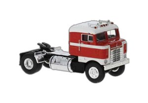 Brekina 85956 - HO 1950 Kenworth Bullnose Tractor Only - Assembled -- Red, White